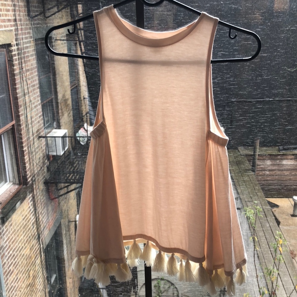 Club Monaco Pink Tassel Tank, size XS